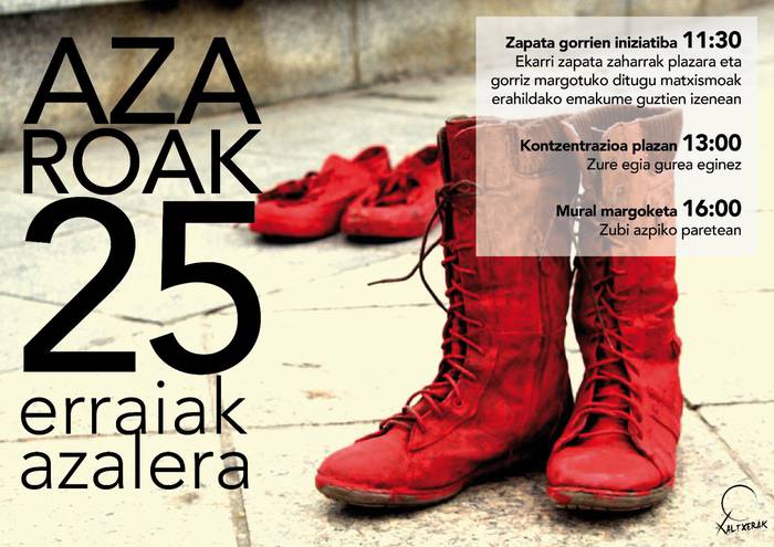 Indarkeria matxista jasandako emakumeak gogora ekarriko ditu Orioko Xaltxerak talde feministak
