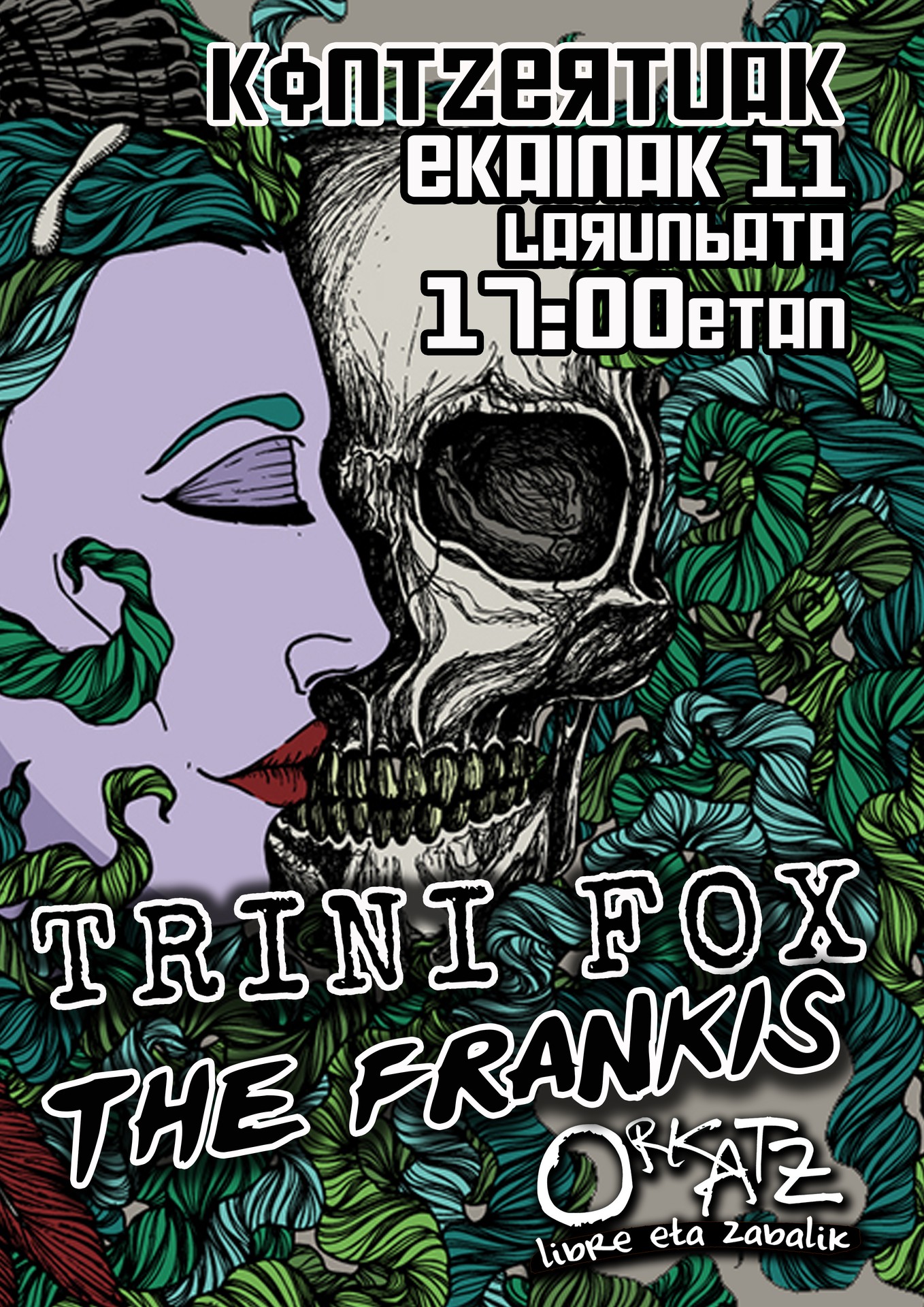 'Trini Fox' eta 'The Fankis' taldeen kontzertuak izango dira zapatuan, Orkatzen