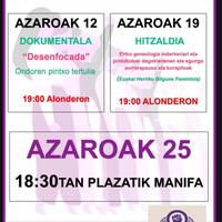 Azaroak 25: 'Desenfocada' dokumental emanaldia eta tertulia