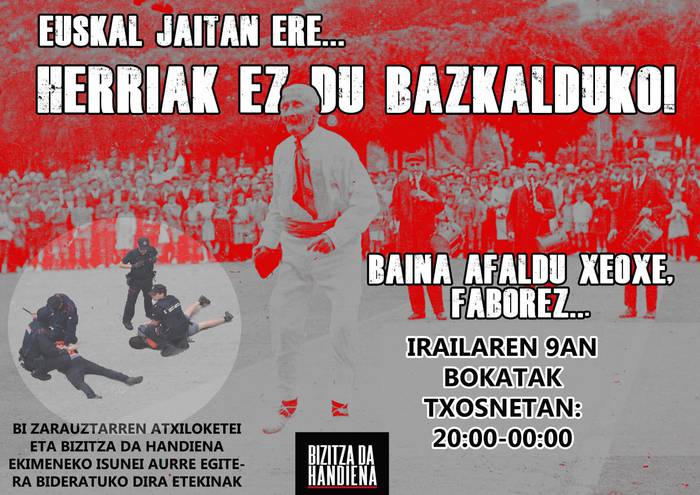 'Bizitza da handiena' ekimenaren harira, irailaren 9an ogitartekoak izango dira 