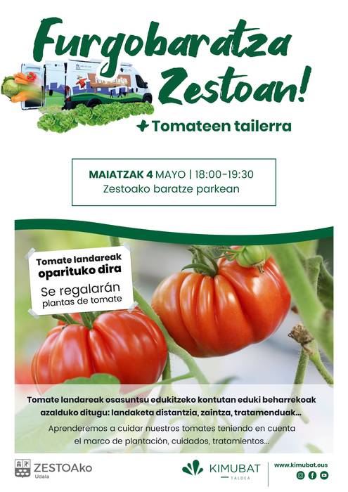 Furgobaratza: tomate landareak zaintzen