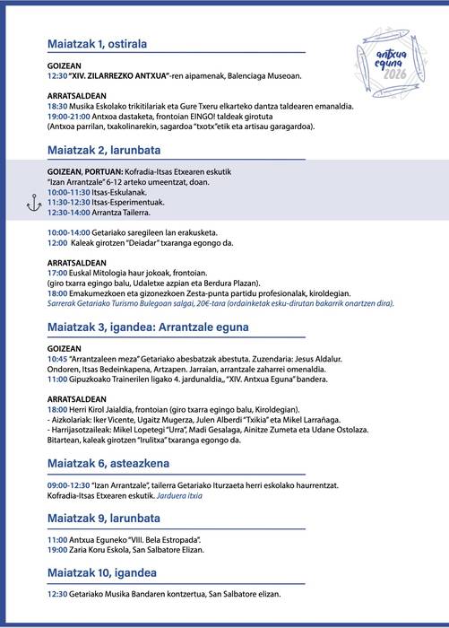 Jaiak: Getariako Antxoa Eguna