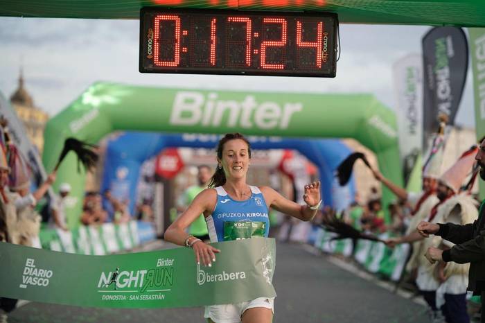 Jone Zabaletak Donostiako Binternightrun lasterketa irabazi du