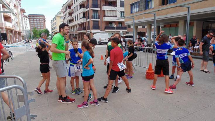 Haurren III. duatloia egin da gaur goizean