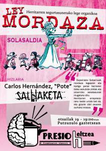 Herritarren segurtasunerako legeari buruz hitzaldia izango da etzi Zarautzen