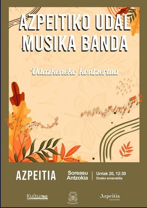 Udal Musika Bandaren udazkeneko kontzertua