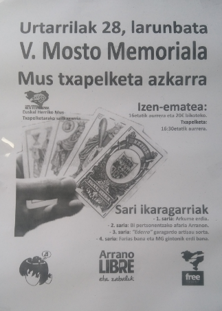 Mus txapelketa azkarra jokatuko dute larunbatean, Arranon 