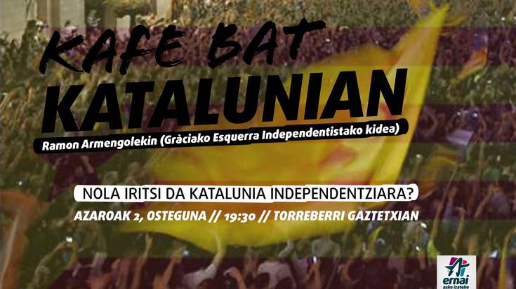 Kataluniari buruzko hitzaldia egingo da bihar Gaztetxean