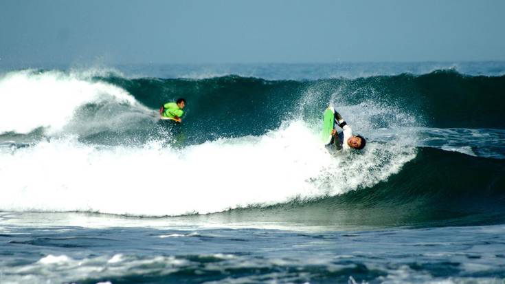 Alex Odriozola eta Mikel Atxega izan ziren onenak larunbateko bodyboard proban