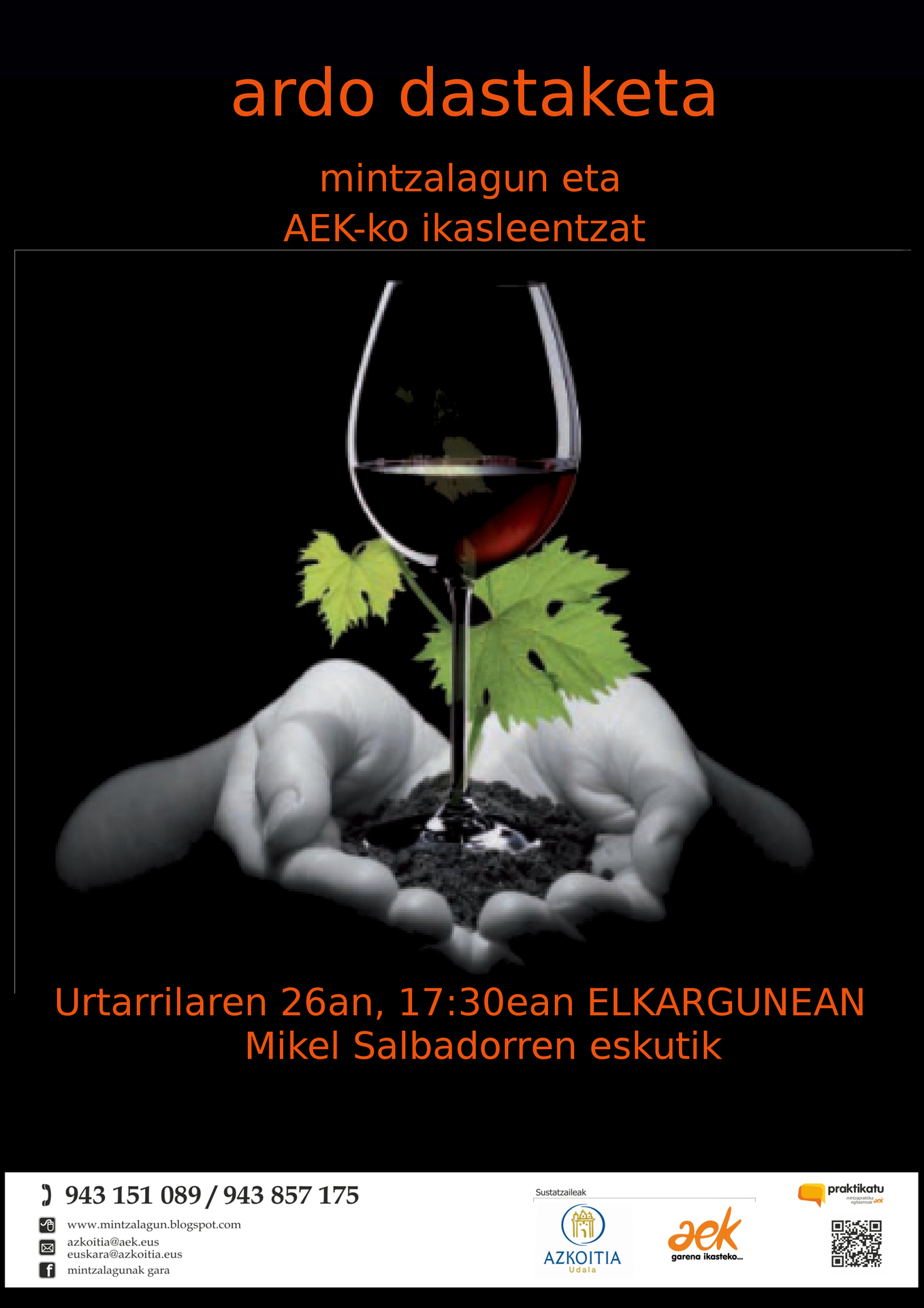 Mintzalagun eta AEK-ko ikasleentzat ardo dastaketa