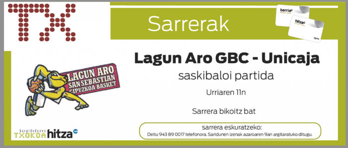 Aste honetako zozketa: Lagun Aro-Unicaja