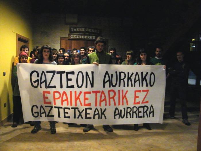 Urtarrilaren 24an zortzi gazte epaituko dituzte Erkibe okupatzegatik