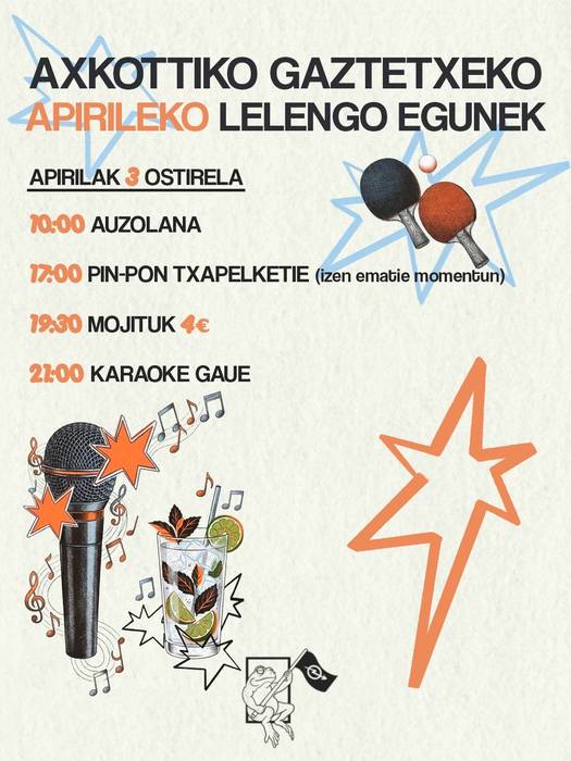 Egun osoko egitaraua Gaztetxean