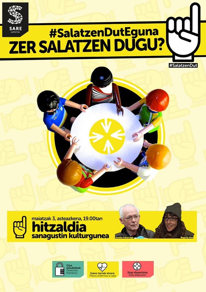 'Zer salatzen dugu?' hitzaldia eskainiko dute Joseba Azkarragak eta Bego Atxak, bihar
