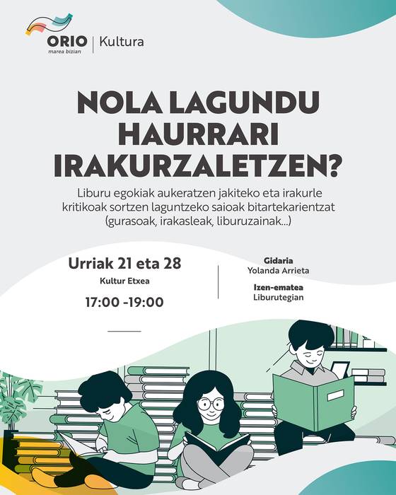 Tailerra: haur eta gazteak irakurzaletzen laguntzeko tailerra