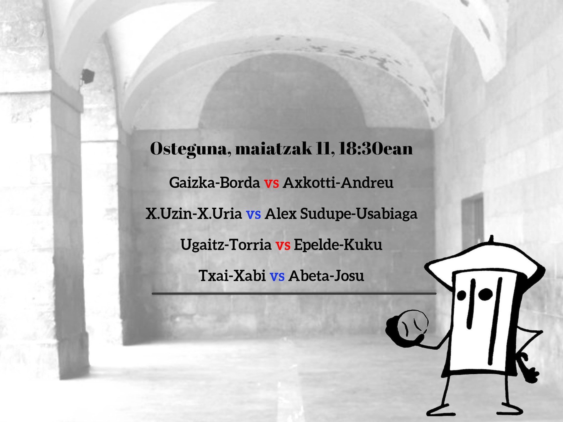 Bihar hasiko dira III. Pelotai Eune txapelketako partidak