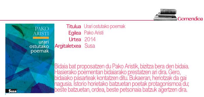 Gomendioa: Urari ostutako poemak