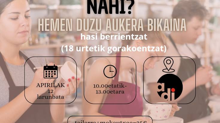 Zeramika tailerra antolatu dute apirilaren 12rako