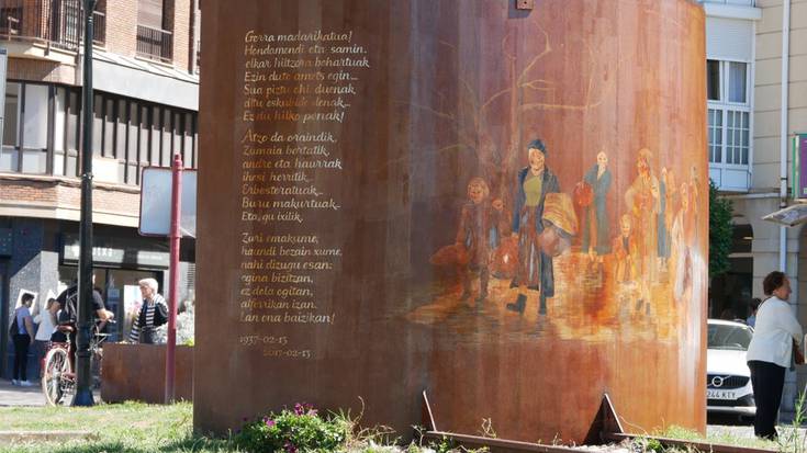 Frankistek kanporatutako herritarren omenez jarritako monolitoa eraberrituko dute