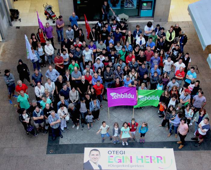 Otegiren inhabilitazioa salatu dute Azpeitian