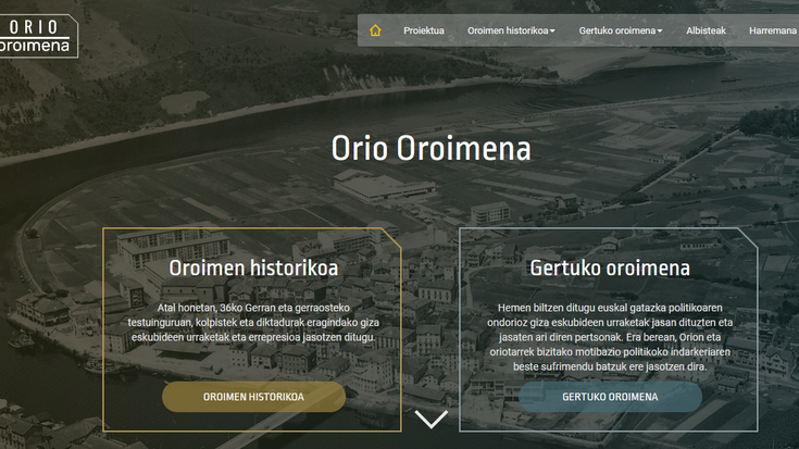 Oroimenaren webgunean aldaketak egiteko eskatu dio Espainiako Gobernuak Orioko Udalari