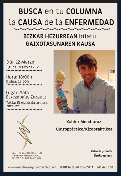 Hitzaldia: 'Bizkar hezurrean bilatu gaixotasunaren kausa'
