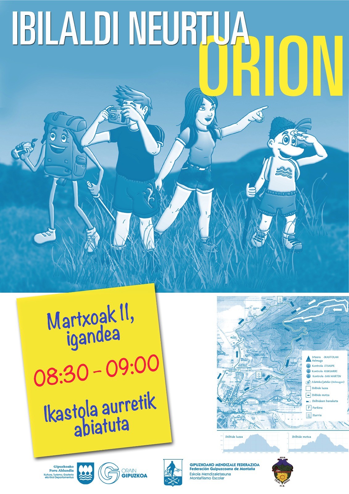 Ibilaldi neurtua izango da Orion martxoaren 11n