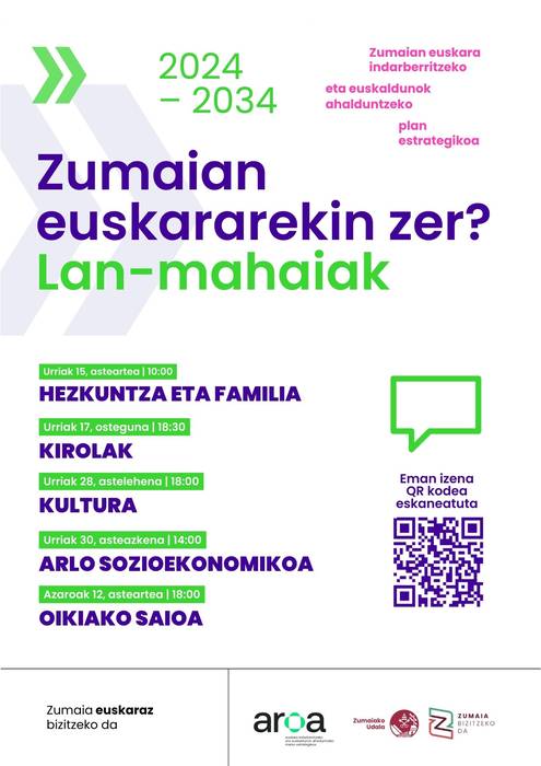 'Zumaian euskararekin zer?' lan-mahaiak: Kultura