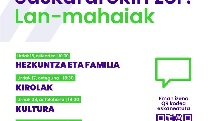 'Zumaian euskararekin zer?' lan-mahaiak: Kultura