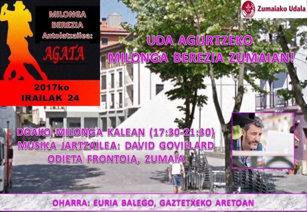 Milonga berezia egingo da igande arratsaldean Odietan