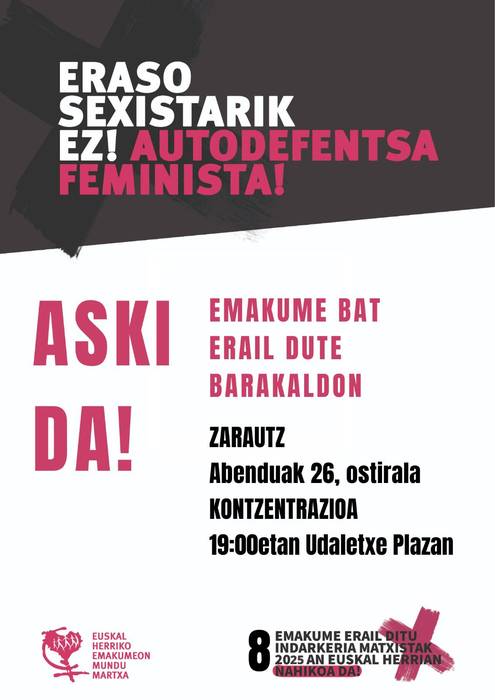 Elkarretaratzea: Barakaldoko hilketa matxista salatzeko elkarretaratzea