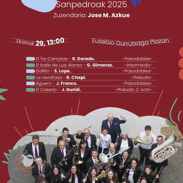 Zumaiako Udal Musika Bandaren sanpedroetako kontzertua