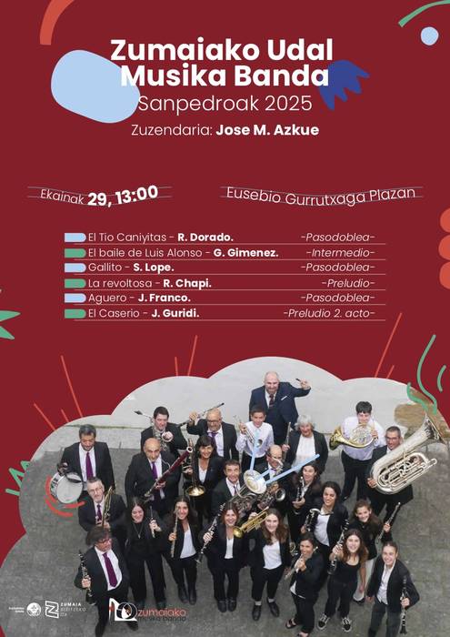 Zumaiako Udal Musika Bandaren sanpedroetako kontzertua