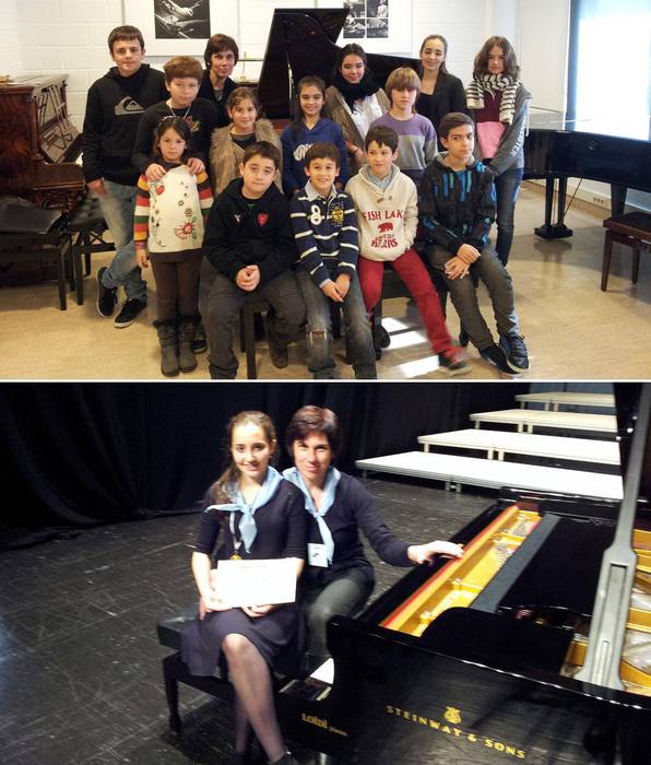 Zortzi urrezko domina eta zilarrezko lau lortu dituzte piano ikasleek Andoainen
