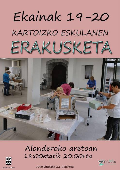 Erakusketa: kartoizko eskulanak