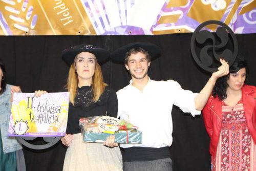 Eneritz Aulestia eta Julen Alonso nagusi Markina-Xemeingo II. Helduen Trikitixa Txapelketan