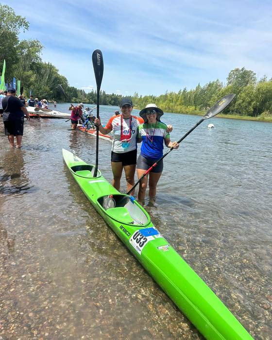 Rio Negroko estropadan ari da parte hartzen Josefa Molina piraguista, Argentinan