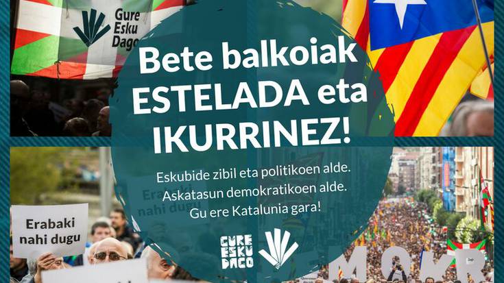 Esteladak eta ikurrinak jartzeko deialdia