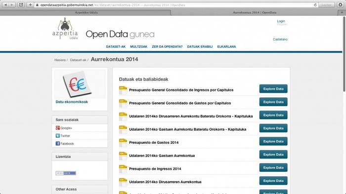 Abian da Azpeitiko Udalaren Open Data sistema