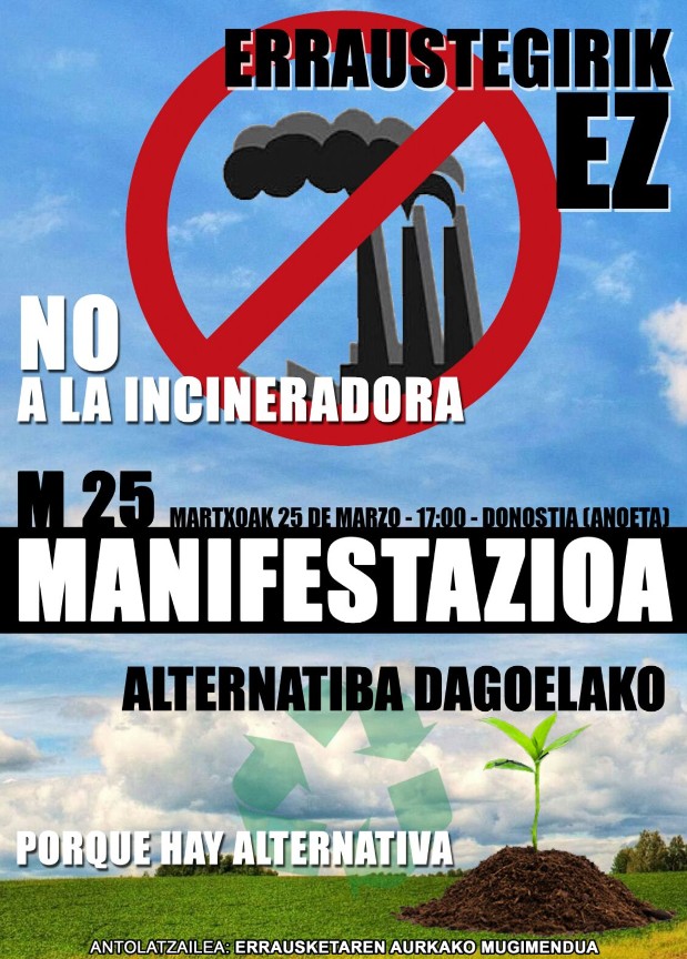 Errausketaren aurkako manifestazioa martxoaren 25ean, 'alternatiba dagoelako'