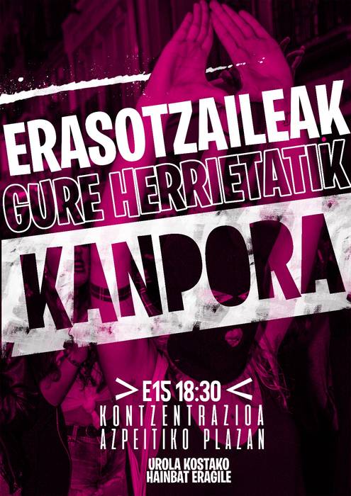 Eraso sexistak eta erasotzaileenganako babes soziala salatuko dituzte ostiralean Azpeitian