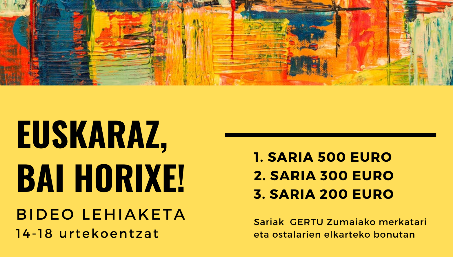 'Euskaraz, bai horixe!' bideo lehiaketa abian da