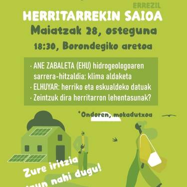 Urola Erdia Ispiluaren Aurrean: Errezilgo herritarrekin saioa