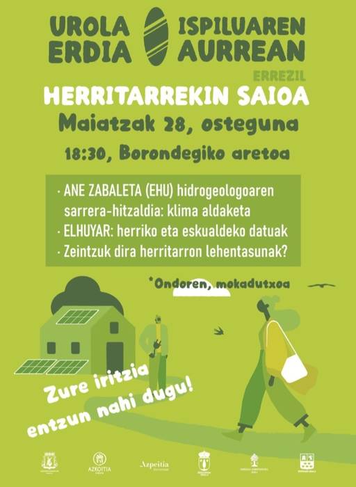 Urola Erdia Ispiluaren Aurrean: Errezilgo herritarrekin saioa