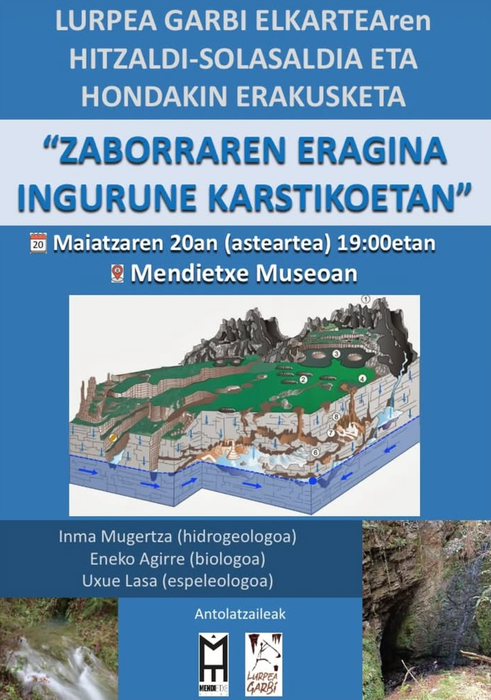 Hitzaldia: 'Zaborraren eragina ingurune karstikoetan'