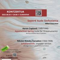 41. Zumaiako Musika Jaialdia: 'SAS: Copland & Rimsky Korsakov'