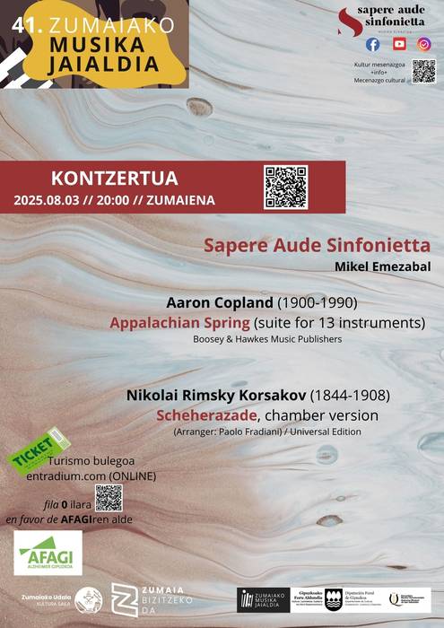 41. Zumaiako Musika Jaialdia: 'SAS: Copland & Rimsky Korsakov'