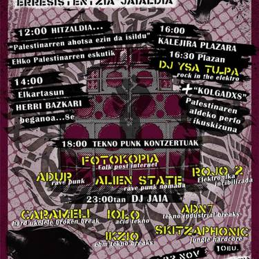 Palestinaren Aldeko V. Tekno Punk Erresistentzia Jaialdia