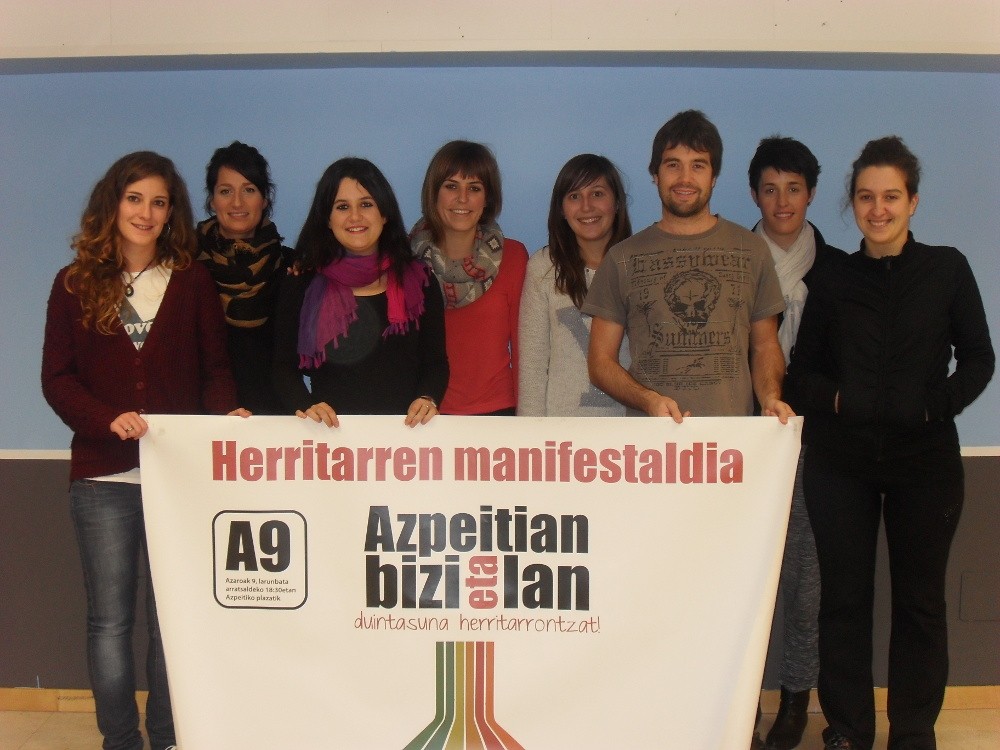 Jauzika elkarteak ere bat egin du azaroaren 9ko manifestazioarekin