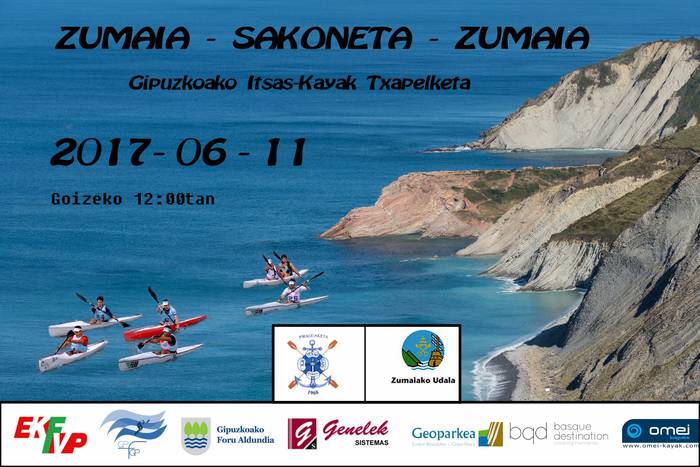 Zumaia-Sakoneta-Zumaia itsas kayak proba jokatuko da igandean